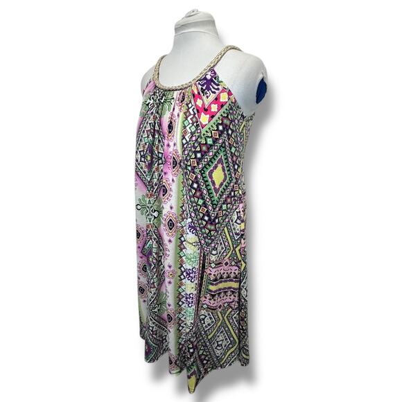 Shoreline Women’s Braided Cord Halter Swing Midi Dress Coverup, size L/XL - Picture 3 of 12